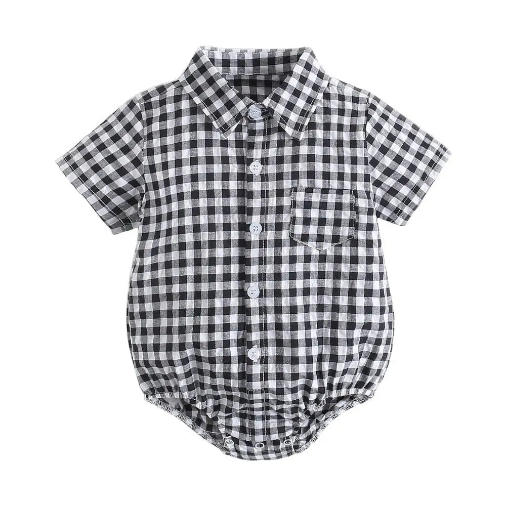 Bambino's Checkered Romper