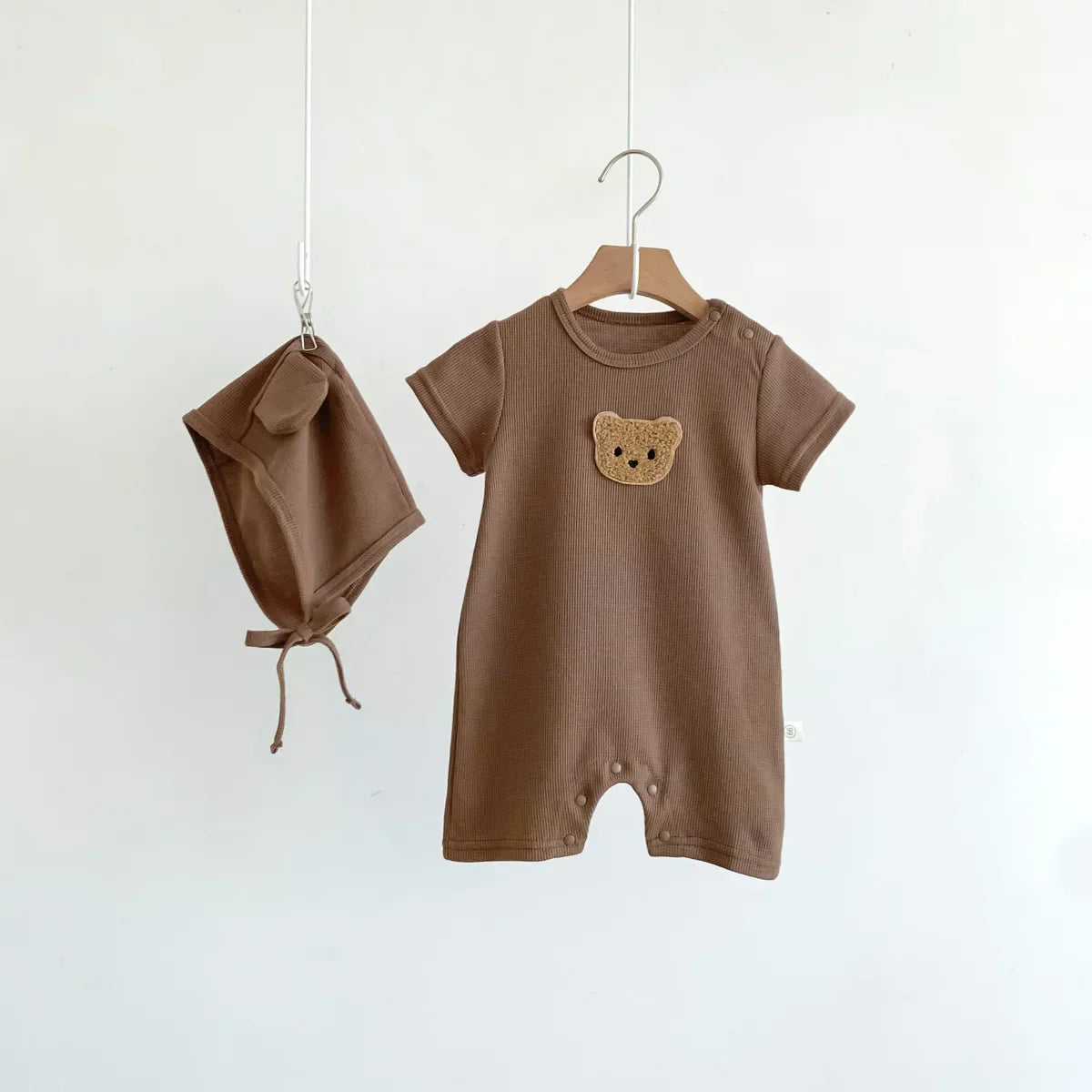 Bambino's Teddy Bear Romper And Hat Set