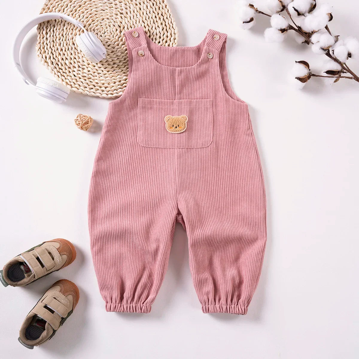 Bambino's Corduroy Overalls Romper