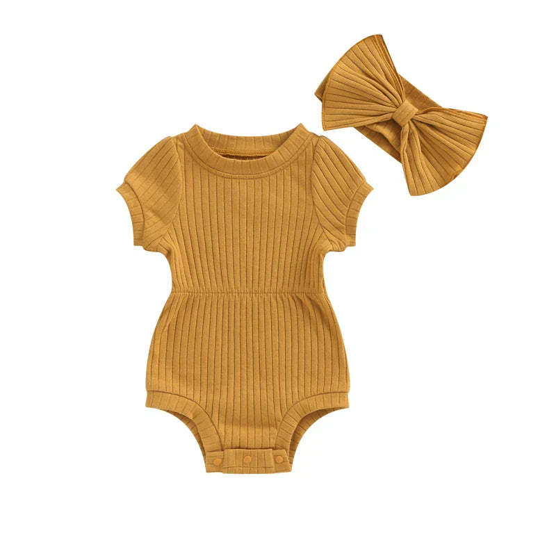 Bambino's Romper And Bow Set