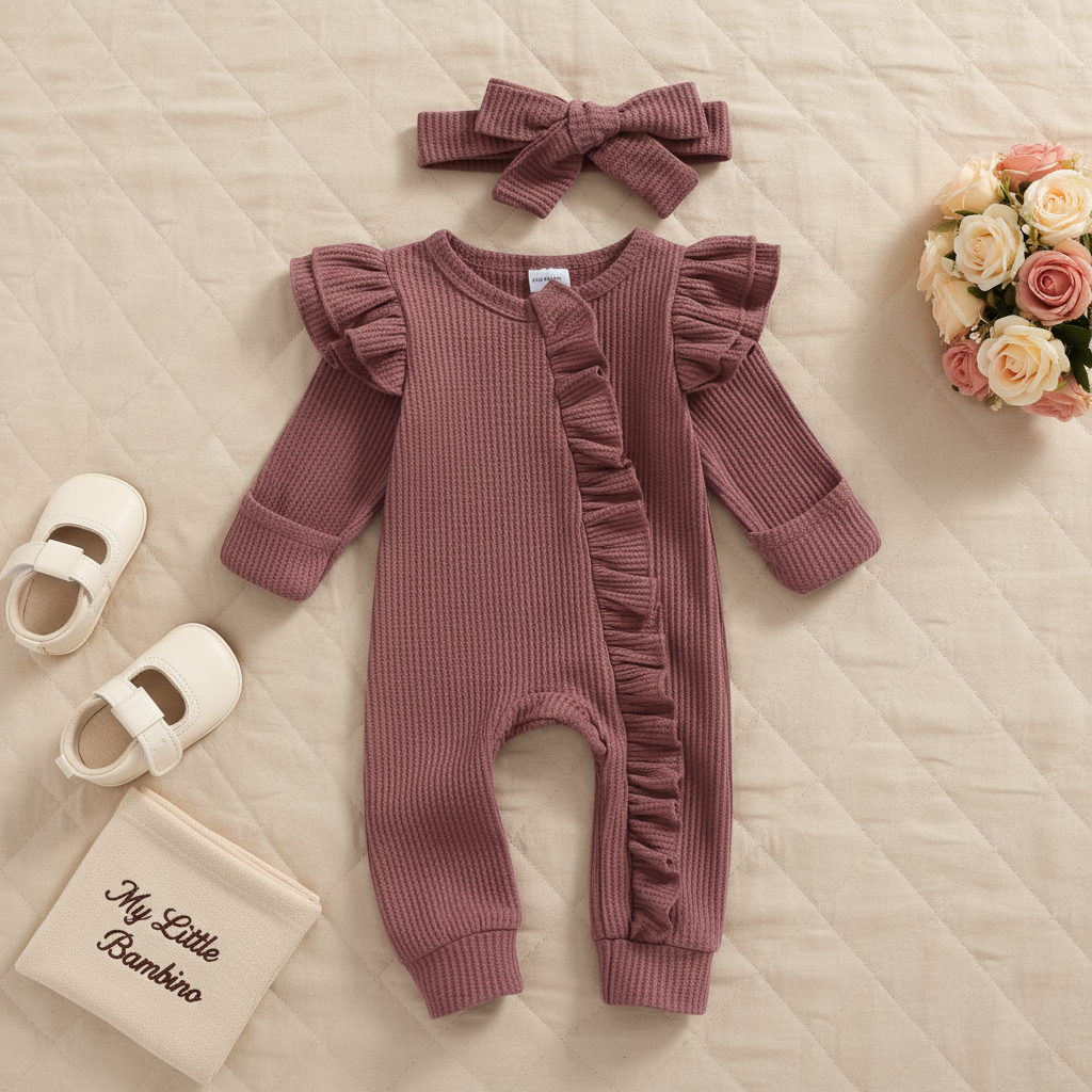 Bambino's Romper And Bow Set