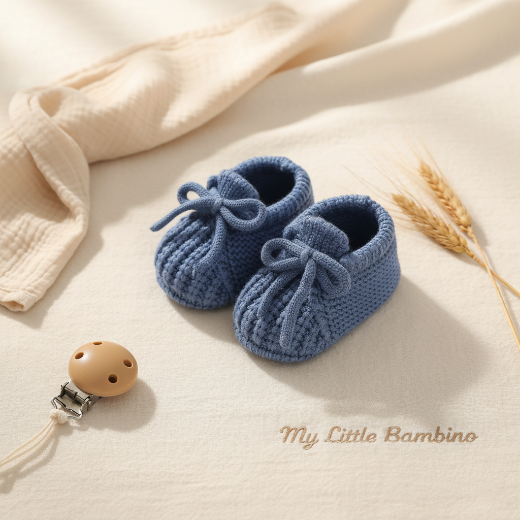 Bambino's Knitted Bow Slippers