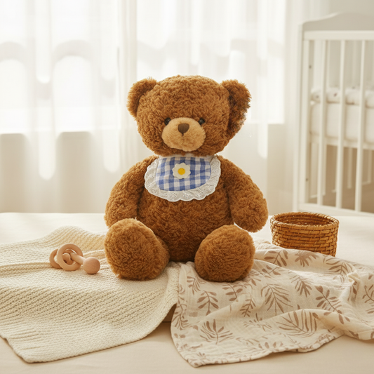 Bambino's Geruite Kraag Teddy Bear