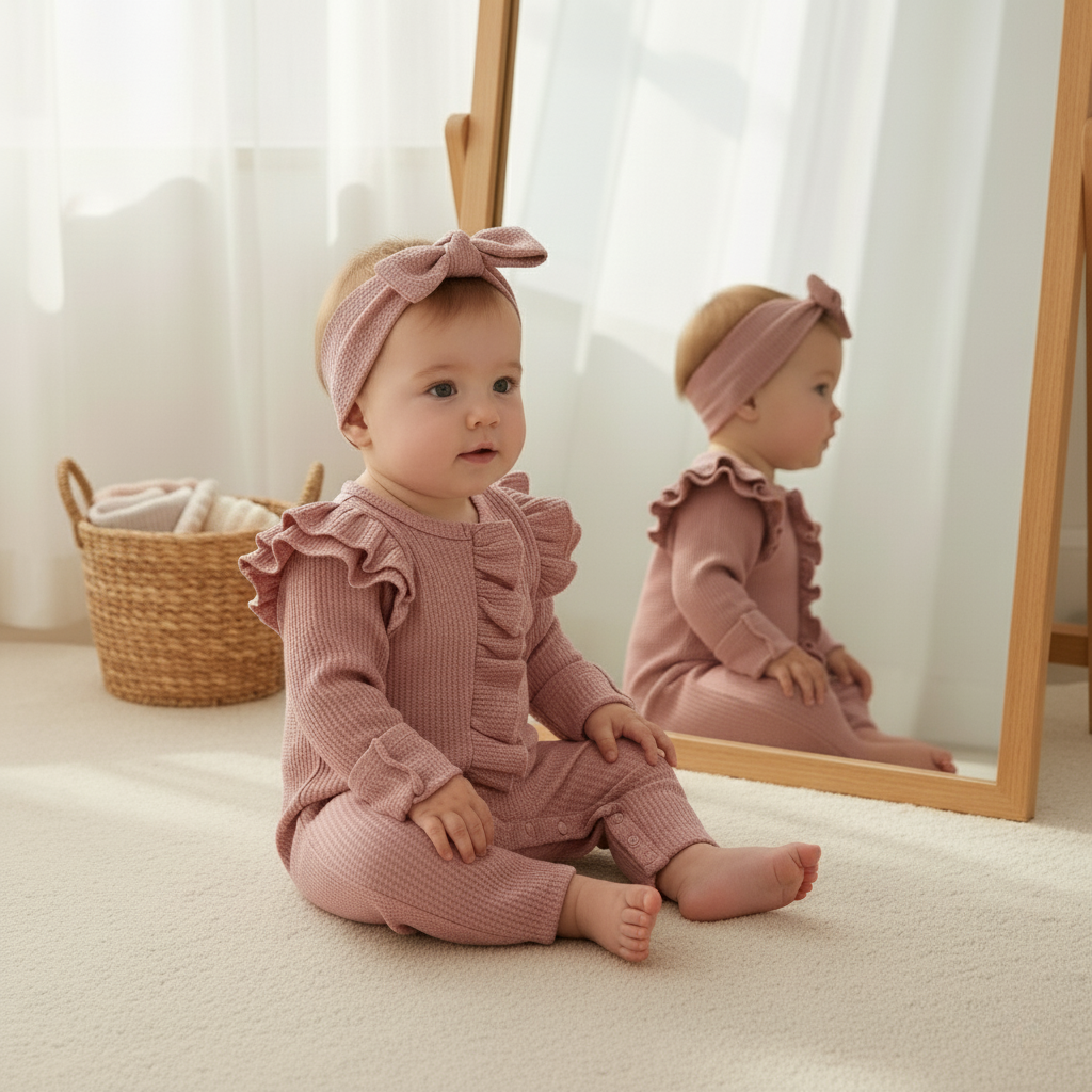 Bambino's Romper And Bow Set