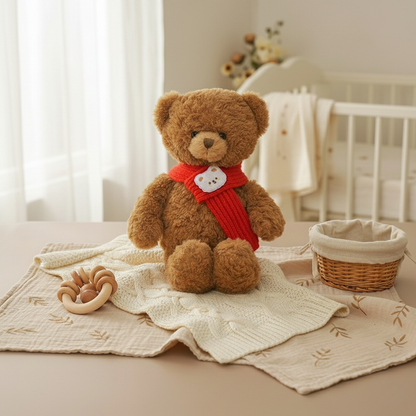Bambino's Rode Sjaal Teddy Bear
