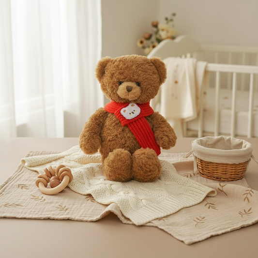 Bambino's Rode Sjaal Teddy Bear