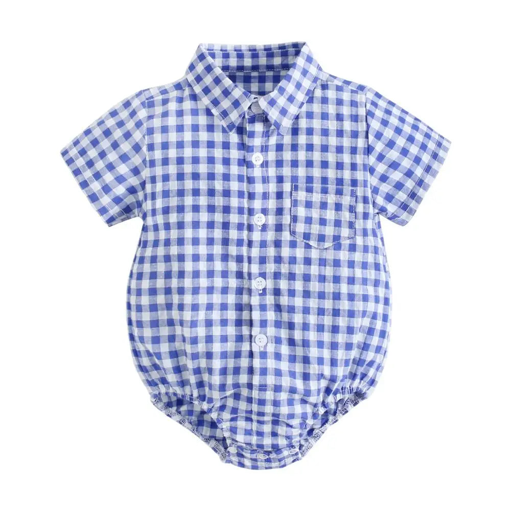 Bambino's Checkered Romper