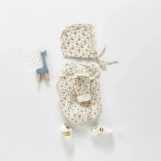 Bambino's Vintage Romper And Hat Set