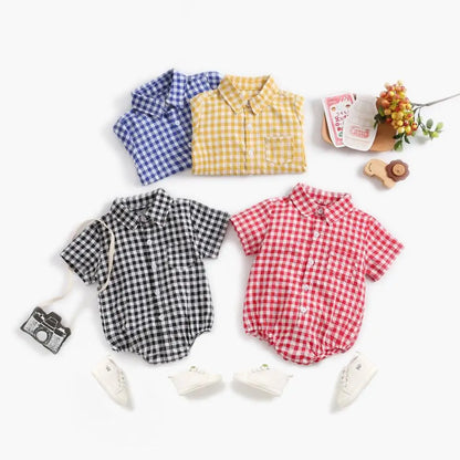 Bambino's Checkered Romper