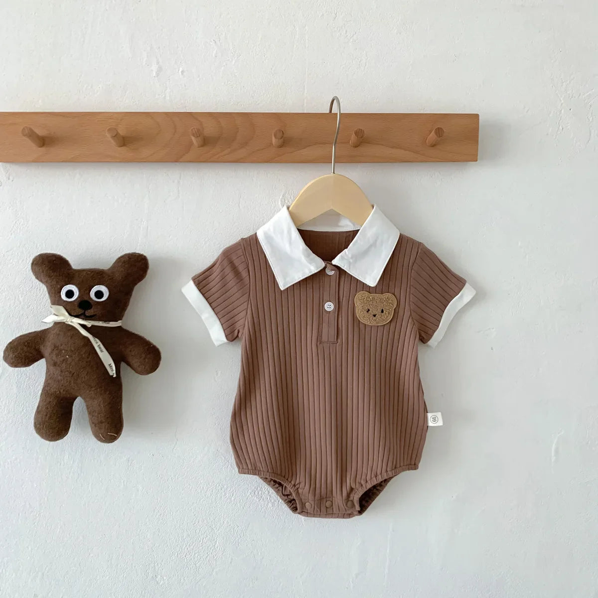 Bambino's Teddy Bear Polo Romper