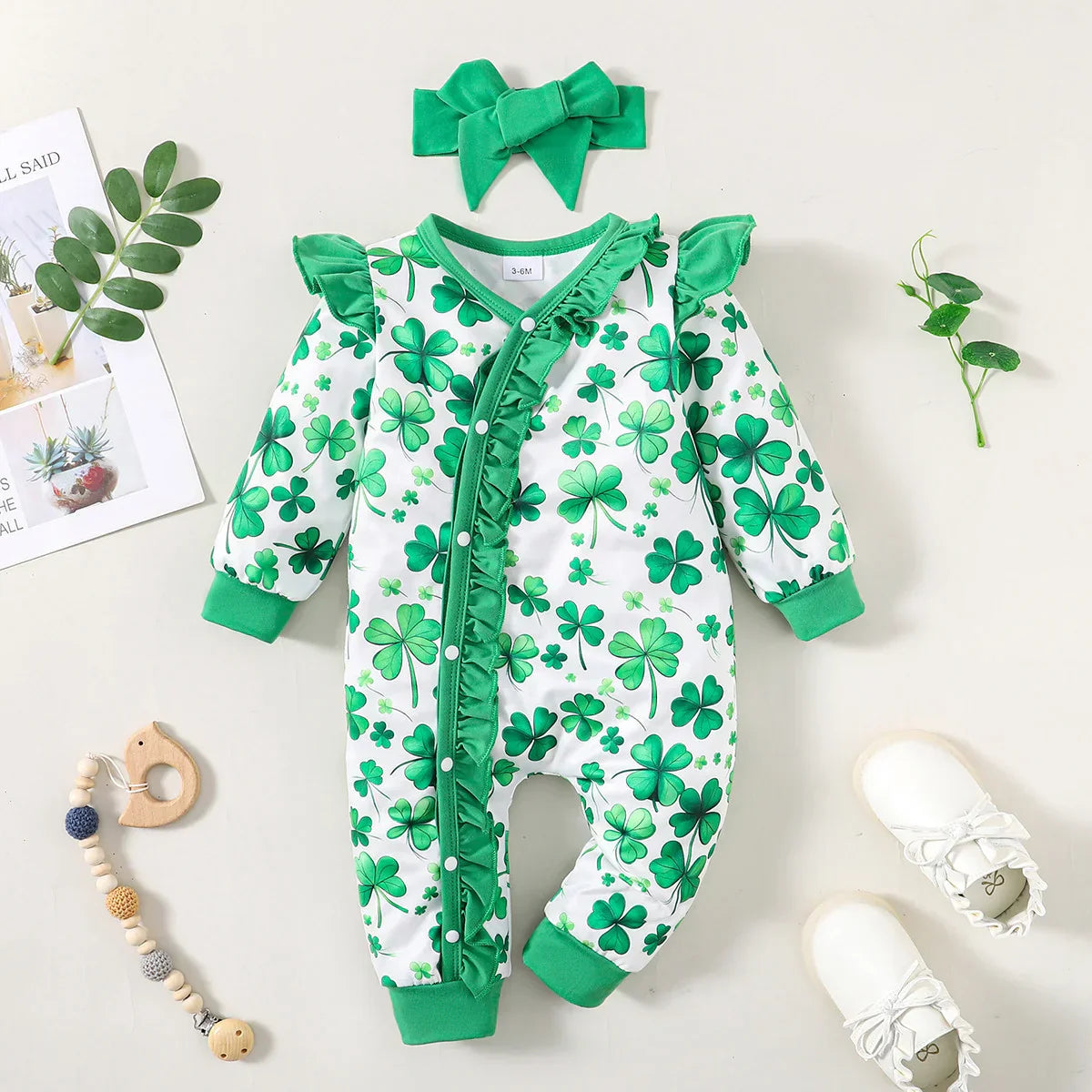 Bambino's Romper And Hat Set