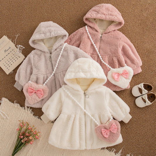 Bambino's Plushy Jacket And Bag Set