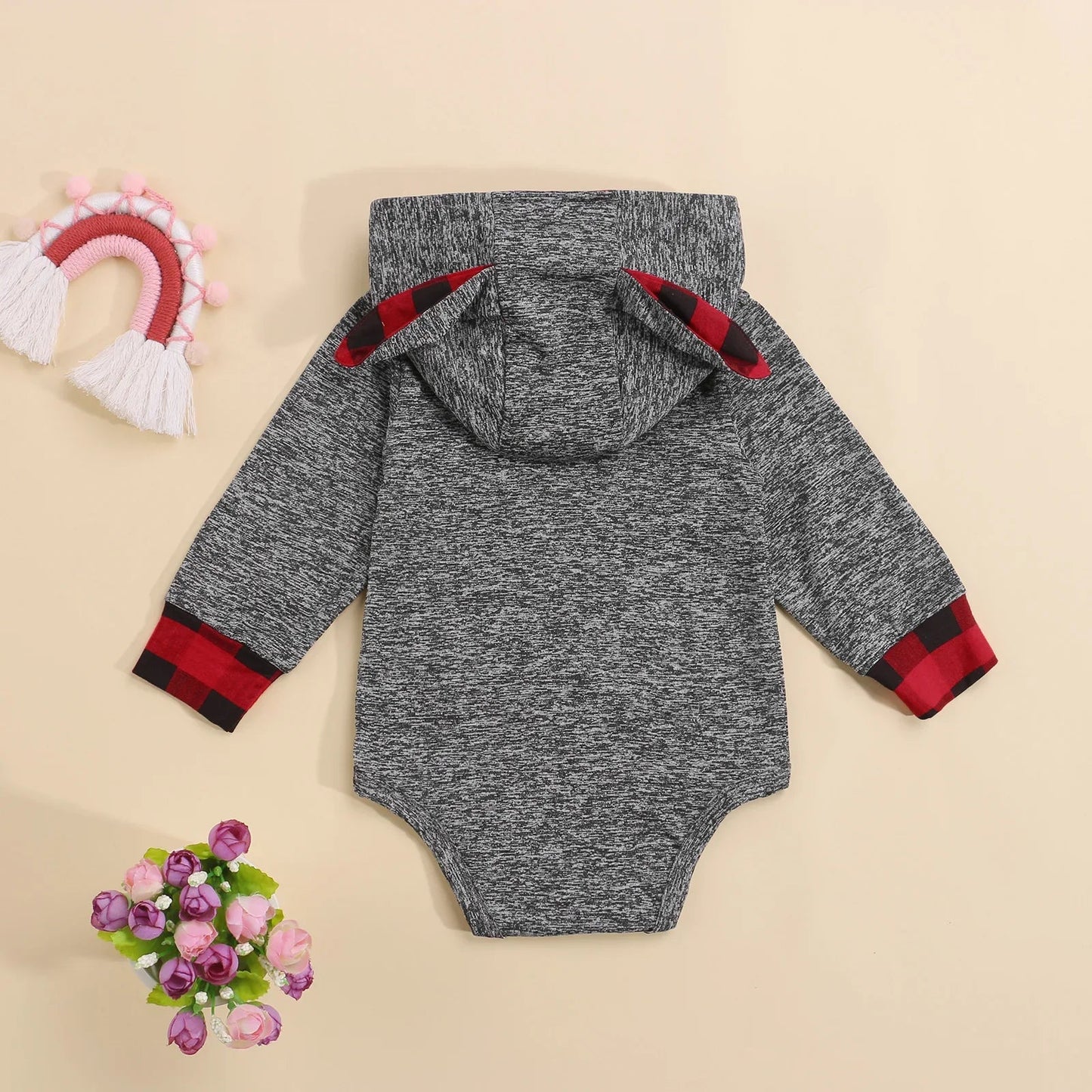 Bambino's Lumberjack Hoodie Romper