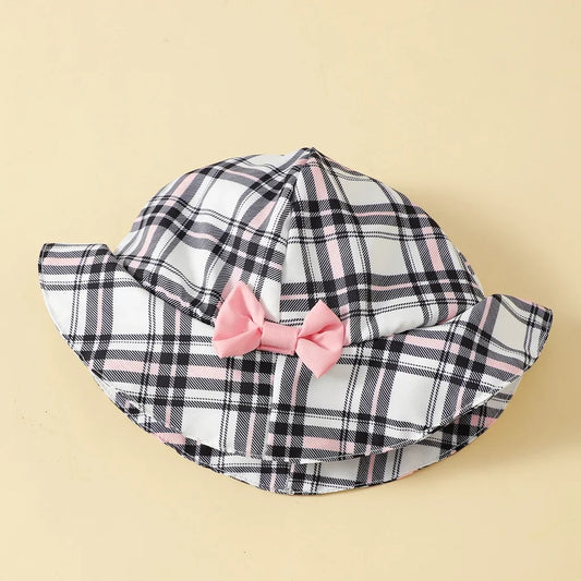 Bambino's Checkered Romper And Hat Set