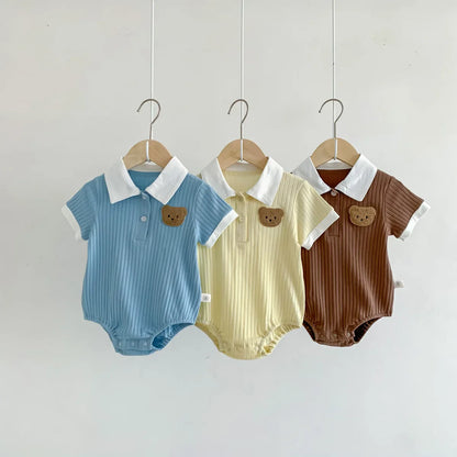 Bambino's Teddy Bear Polo Romper