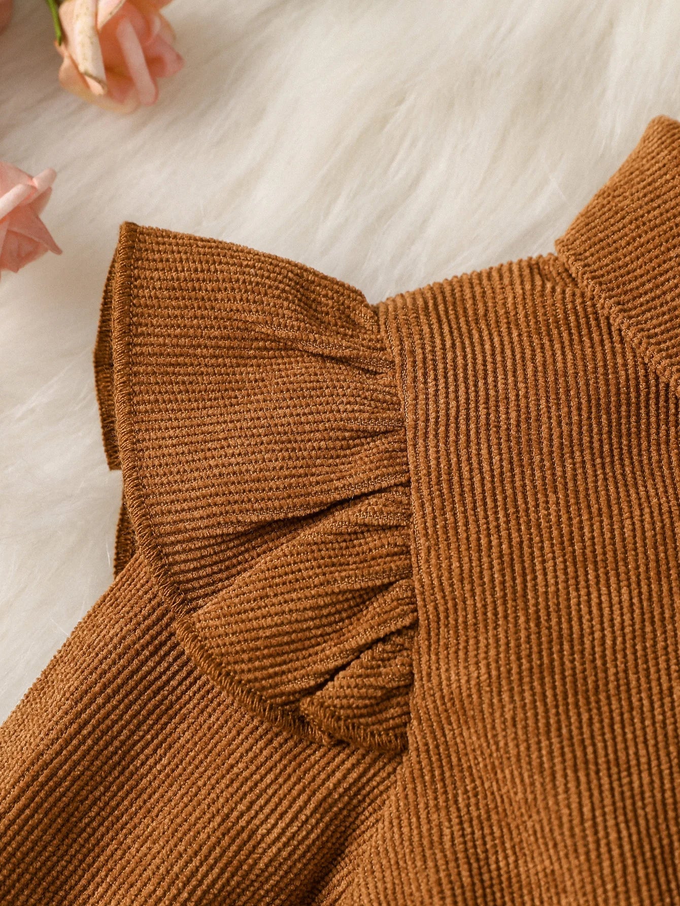 Bambino's Corduroy Dress Whiteh Collar