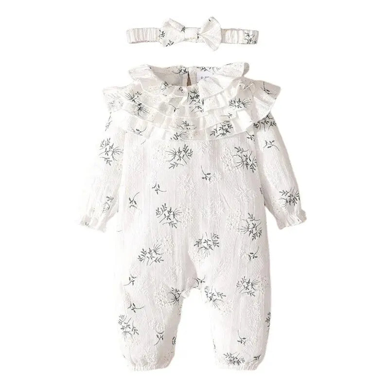 Bambino's Vintage Romper And Bow Set