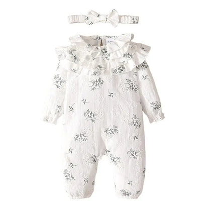 Bambino's Vintage Romper And Bow Set
