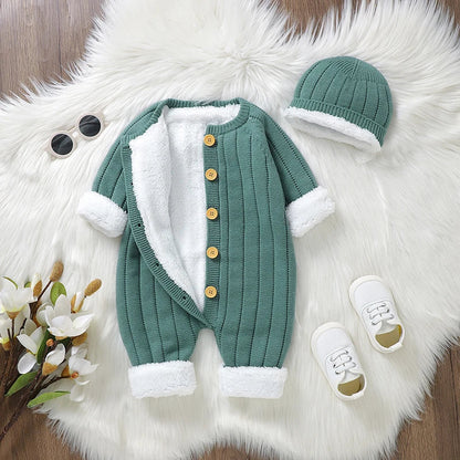 Bambino's Knitted Romper And Hat Set