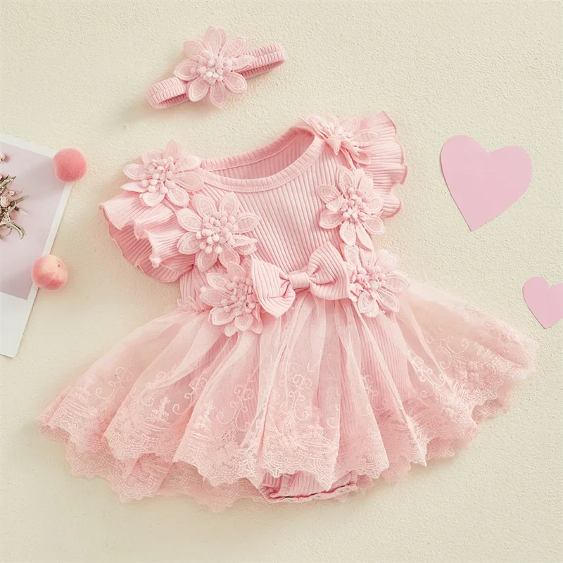 Bambino's Floral Dress And Headband Set