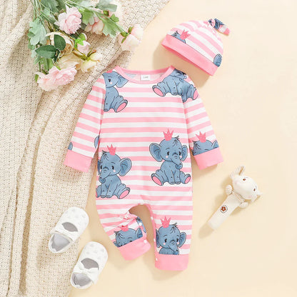 Bambino's Romper And Hat Set