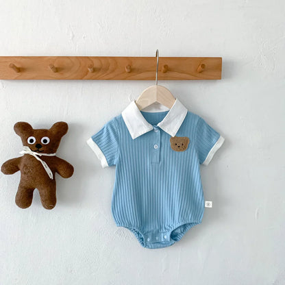 Bambino's Teddy Bear Polo Romper