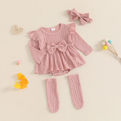 Bambino's Knitted Bow Set