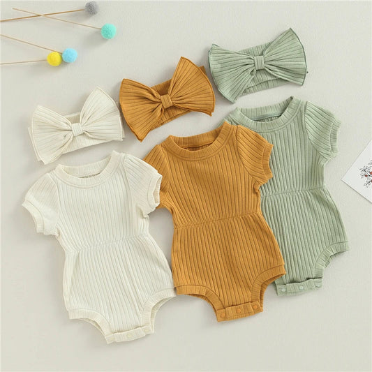 Bambino's Romper And Bow Set
