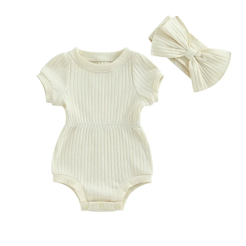 Bambino's Romper And Bow Set