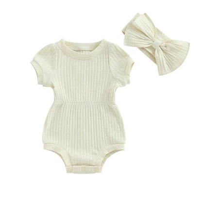 Bambino's Romper And Bow Set