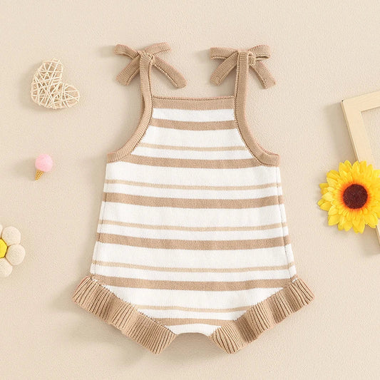 Bambino's Cute Striped Romper