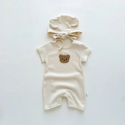 Bambino's Teddy Bear Romper And Hat Set