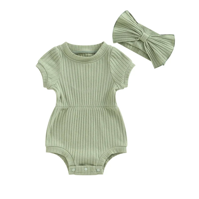 Bambino's Romper And Bow Set