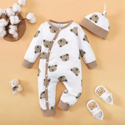Bambino's Romper And Hat Set