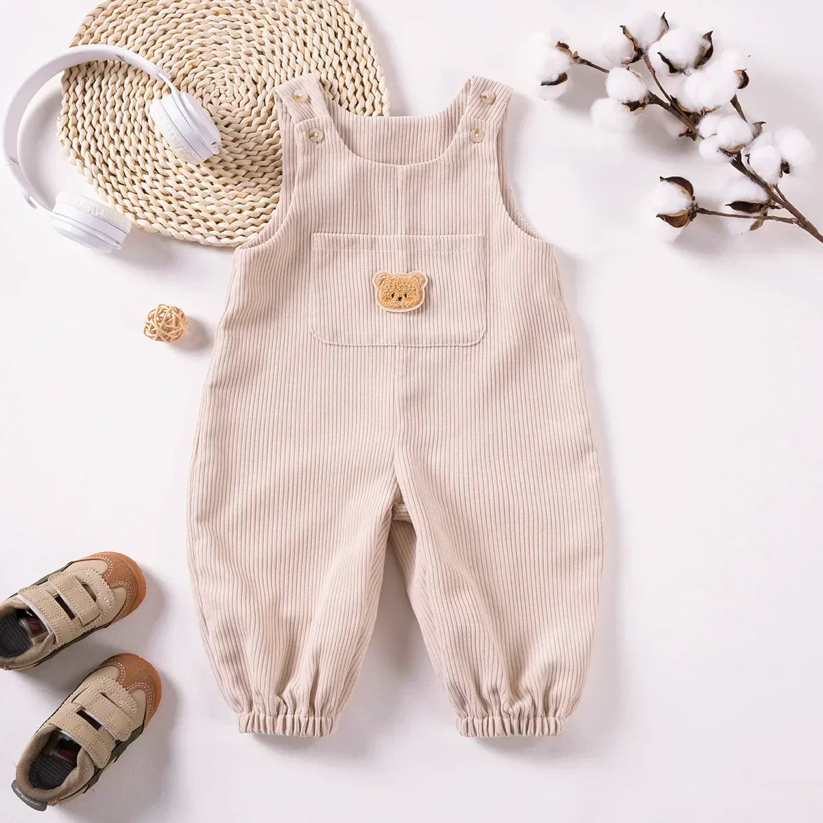 Bambino's Corduroy Overalls Romper