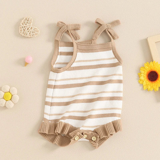 Bambino's Cute Striped Romper