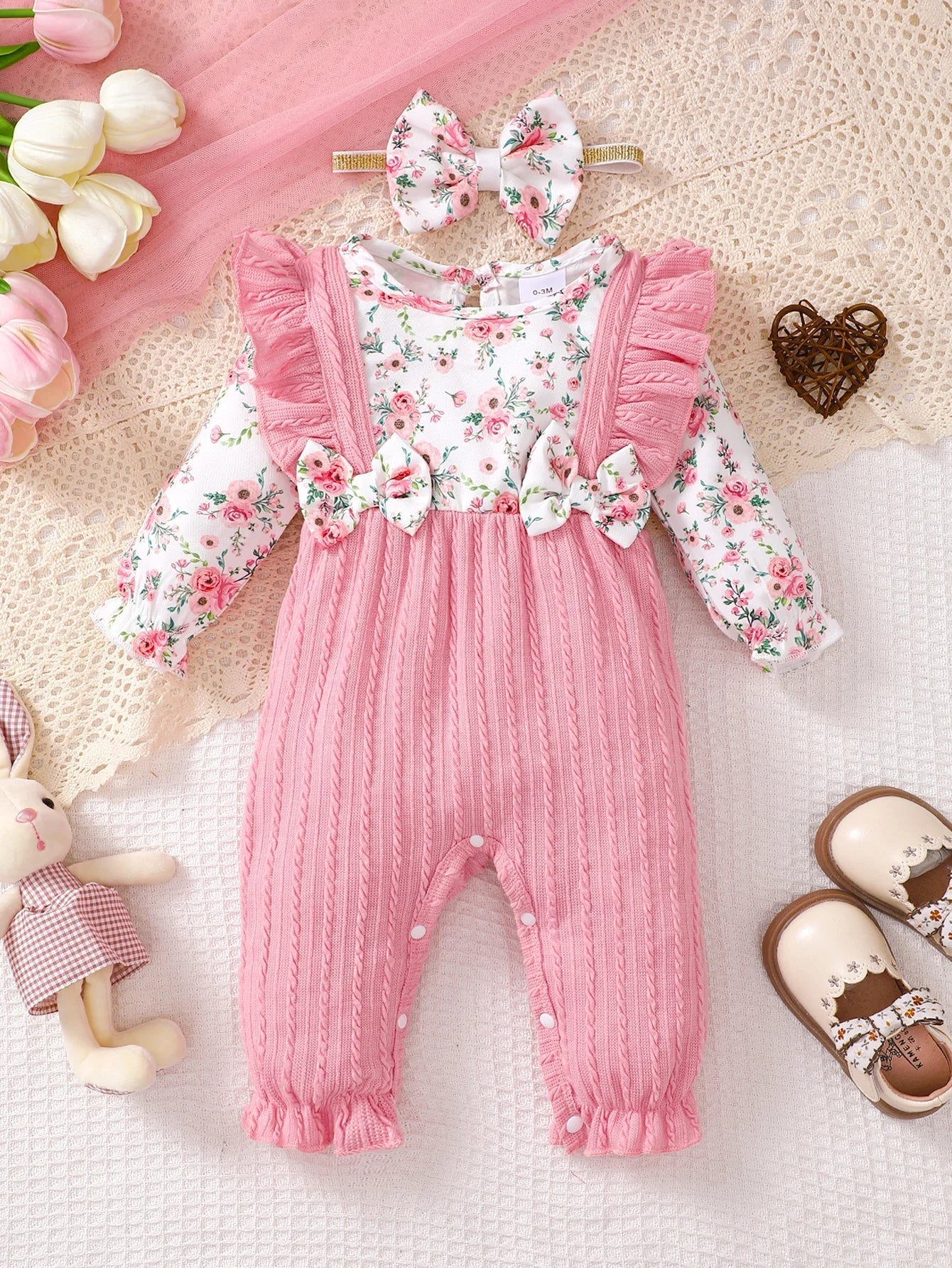 Bambino's Romper And Hat Set