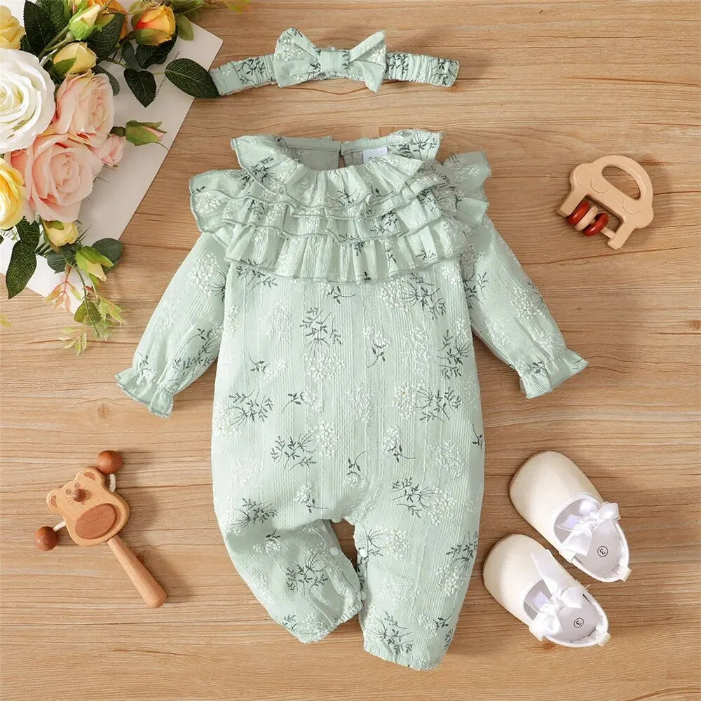 Bambino's Vintage Romper And Bow Set