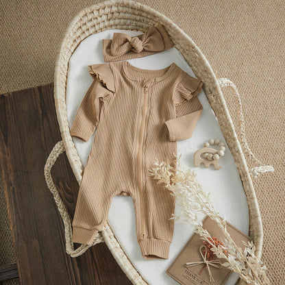 Bambino's Ribbed Ruffle Romper