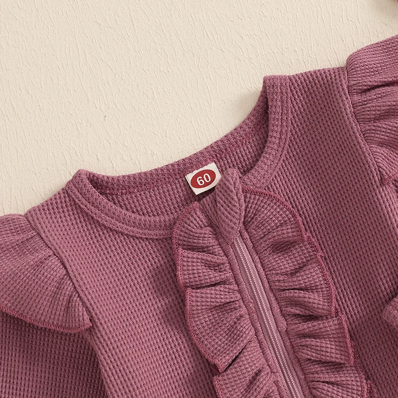 Bambino's Ribbed Ruffle Romper Set