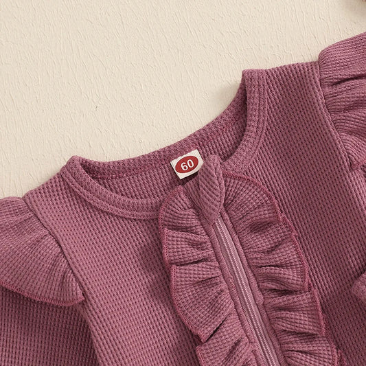 Bambino's Ribbed Ruffle Romper Set