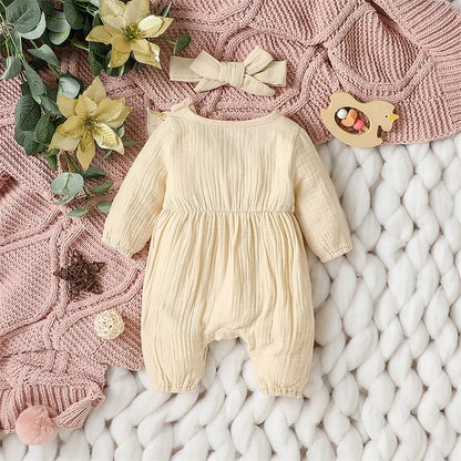 Bambino's Vintage Romper And Bow Set