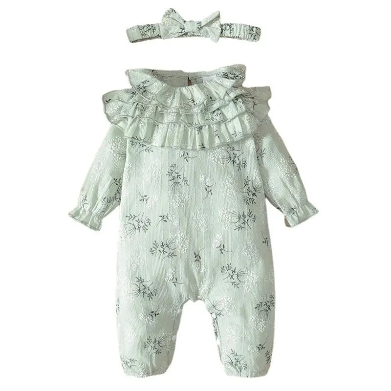 Bambino's Vintage Romper And Bow Set