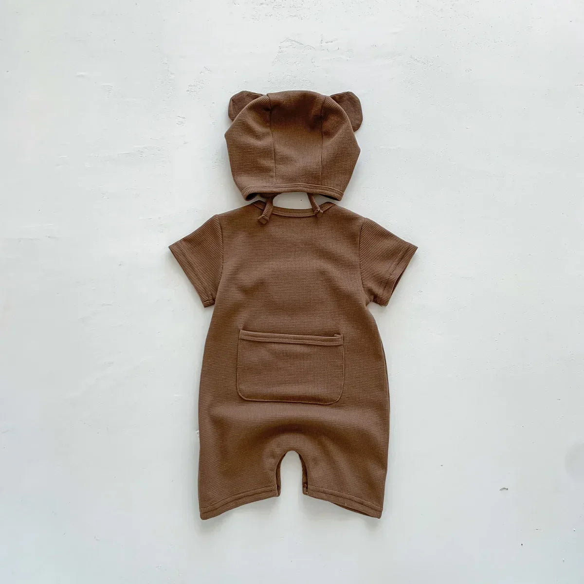 Bambino's Teddy Bear Romper And Hat Set