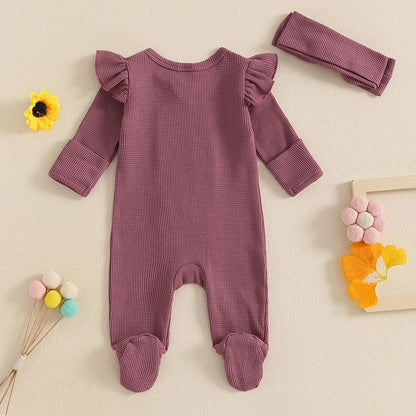Bambino's Ribbed Ruffle Romper Set