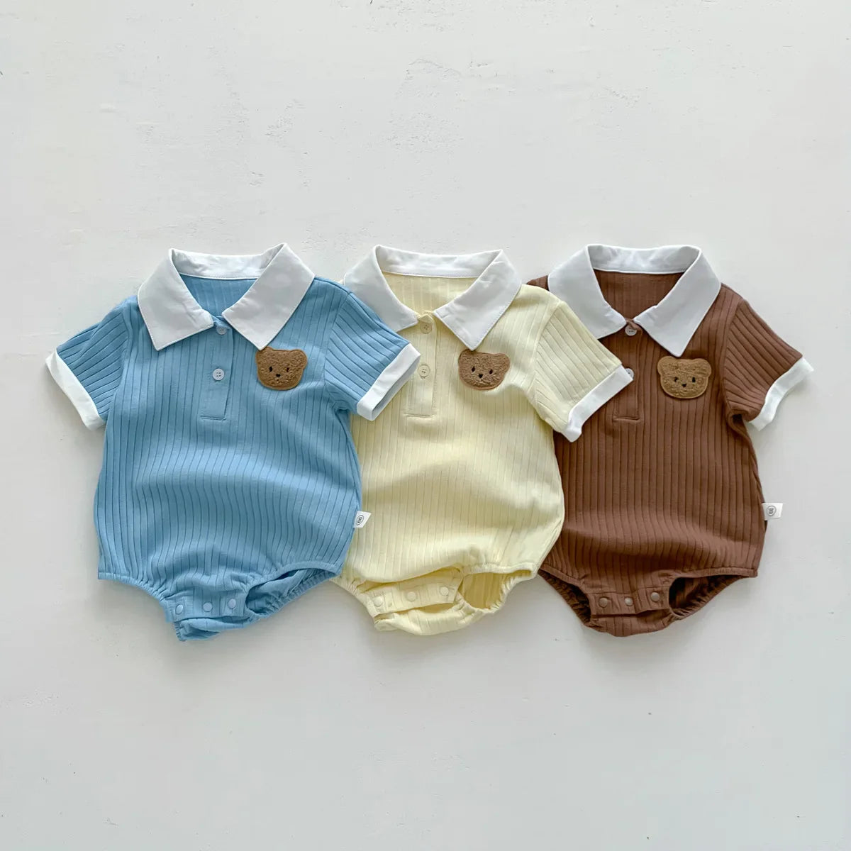Bambino's Teddy Bear Polo Romper