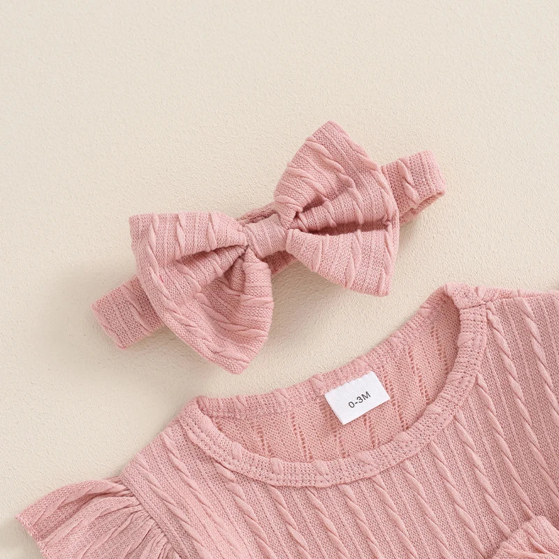 Bambino's Knitted Bow Set