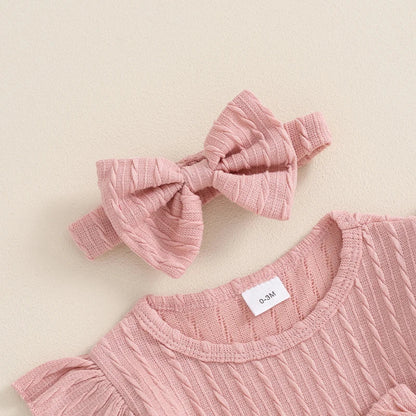 Bambino's Knitted Bow Set