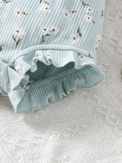 Bambino's Floral Romper And Headband Set