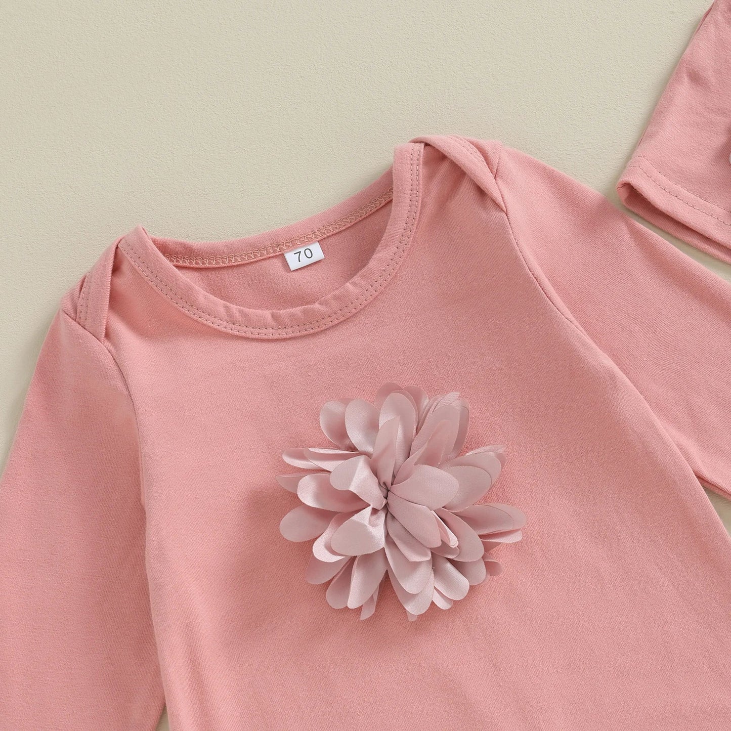 Bambino's Floral Romper And Hat Set